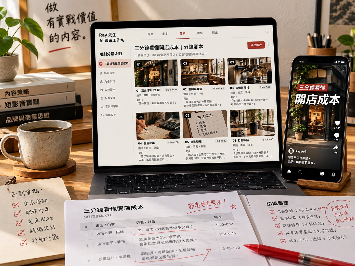 短劇與自媒體作品示意