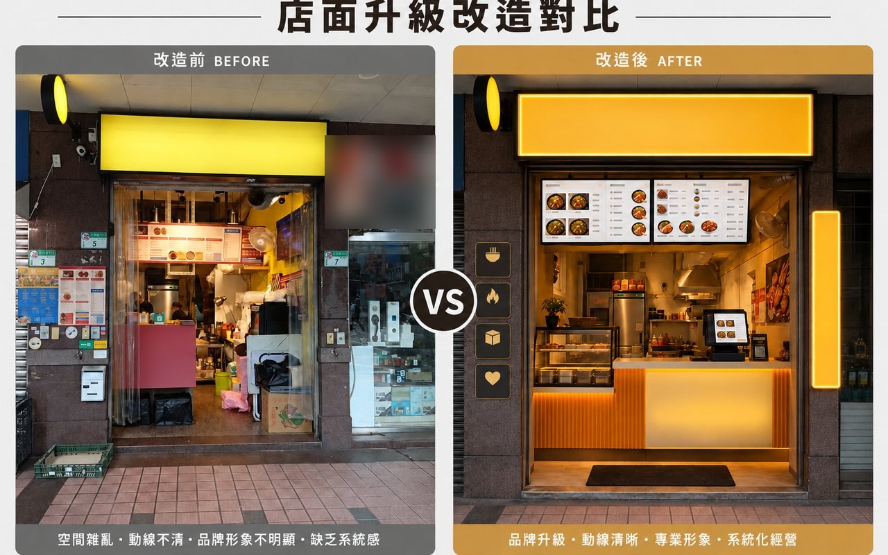 店面改造前後對比